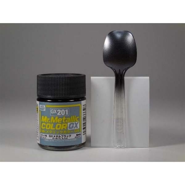  Lacquer gx201 metal black sơn mô hình màu đen kim loại bóng 18ml Mr.Hobby GX201 