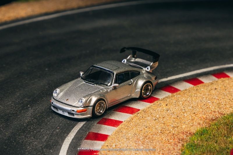  Mô hình xe Porsche Rauh Welt RWB 964 -Silver tỉ lệ 1:64 Tarmac Work T64-037-SL 