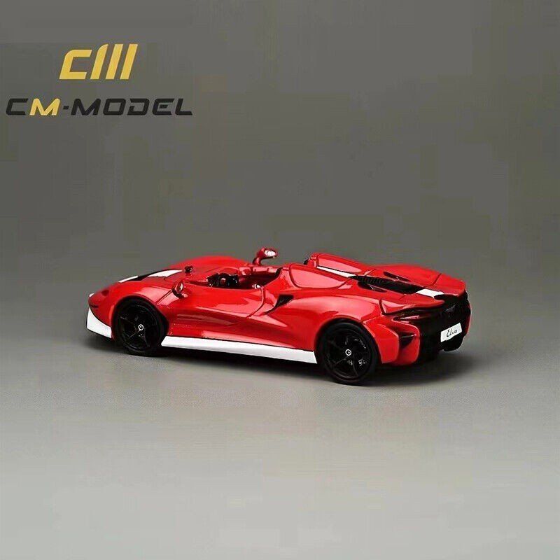  Mô hình xe Mclaren Elva open top the tail white-red có bánh thay thế tỉ lệ 1:64 CM Models 