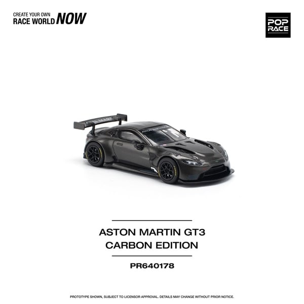  Mô hình xe ASTON MARTIN VANTAGE GT3 - CARBON EDITION tỉ lệ 1:64 Poprace PR640178 