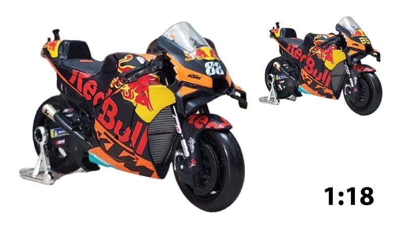  Mô hình xe mô tô GP KTM RC16 Factory Racing 2021 Redbull team tỉ lệ 1:18 Maisto 8123 