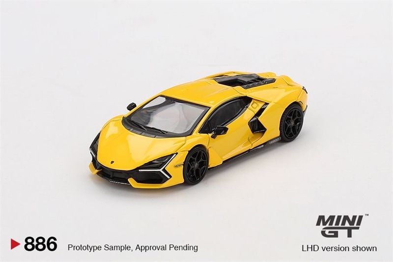  Mô hình xe Lamborghini Revuelto Giallo tỉ lệ 1:64 MiniGT bản card MGT00886 
