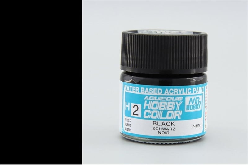  Acrylic H2 black sơn mô hình màu đen 10ml Mr.Hobby H2 