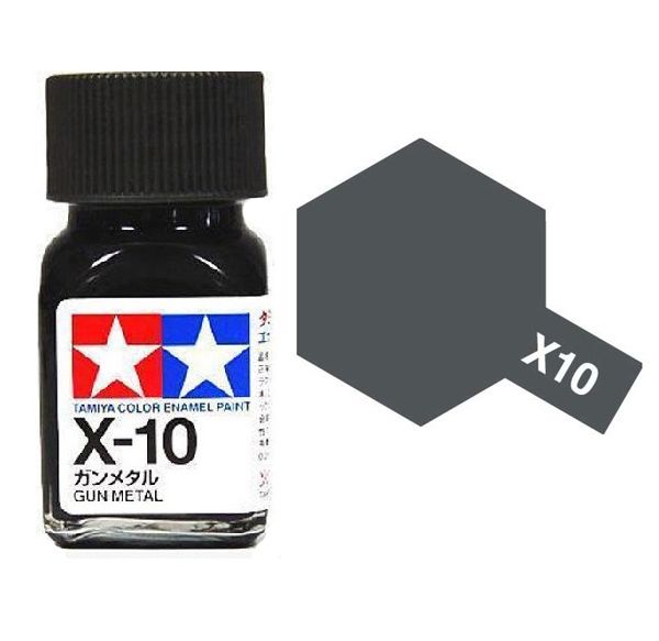  Enamel x10 gun metal sơn mô hình màu xám xanh 10ml Tamiya 80010 