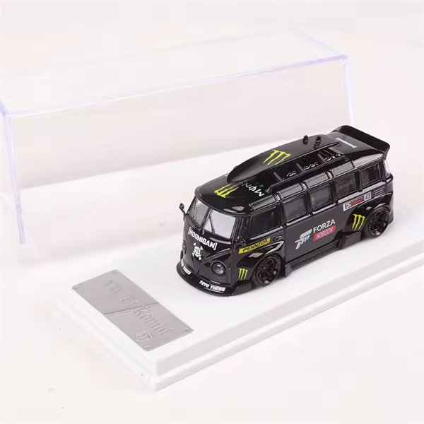  Mô hình xe Volkswagen T1 Van Kombi Black - Forza Monster tỉ lệ 1:64 Lang Feng Model 