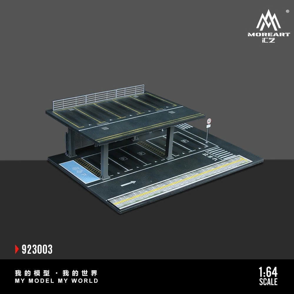  Hộp trưng bày mica mô phỏng bãi đỗ xe có tầng Steel Frame Structure Platform Serie kích thước 30x20x10cm tỉ lệ 1:64 MoreArt MO923003 
