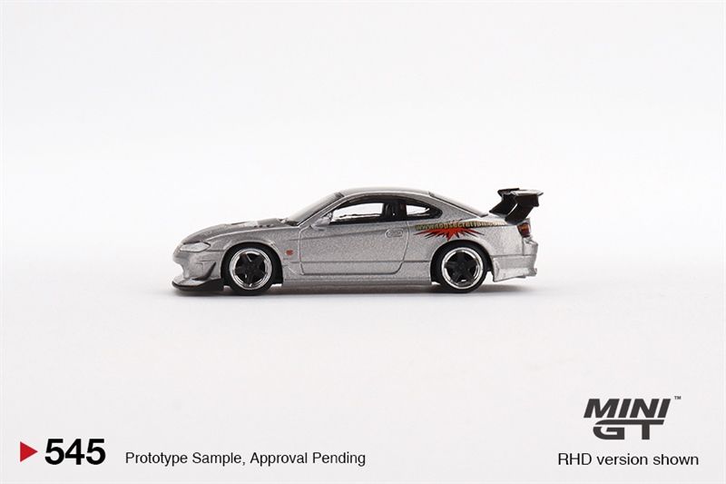  Mô hình xe Nissan Silvia Top Secret (S15) Silver Red tỉ lệ 1:64 MiniGT MGT00545-CH 