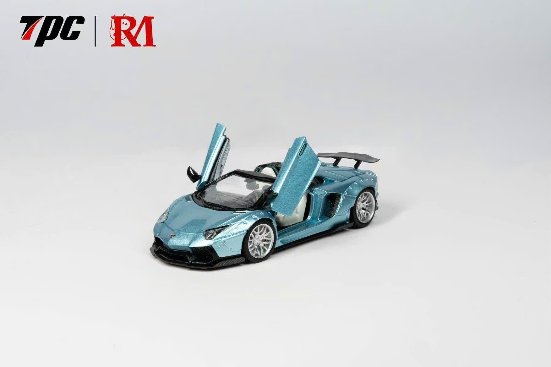  Mô hình xe Lamborghini Aventador LP700-4 LBWK wide body mở 2 cửa + nắp máy sau limited edition 500pcs tỉ lệ 1:64 TPC x Rhino Model RM Rhino OT64133 