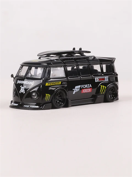 Mô hình xe Volkswagen T1 Van Kombi Black - Forza Monster tỉ lệ 1:64 Lang Feng Model 