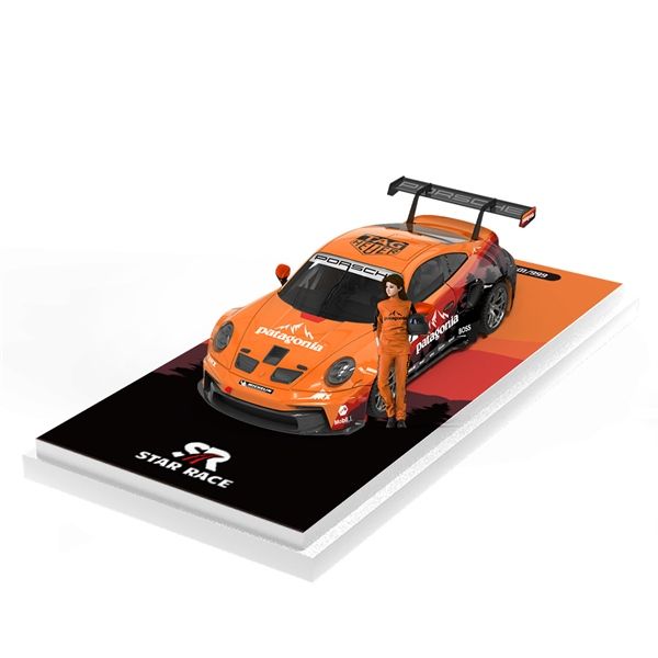  Mô hình xe đua Porsche 911 GT3 Patagonia Racing có figure 1:64 Star Race SR64029 