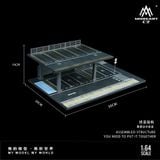  Hộp trưng bày mica mô phỏng bãi đỗ xe có tầng Steel Frame Structure Platform Serie kích thước 30x20x10cm tỉ lệ 1:64 MoreArt MO923003 