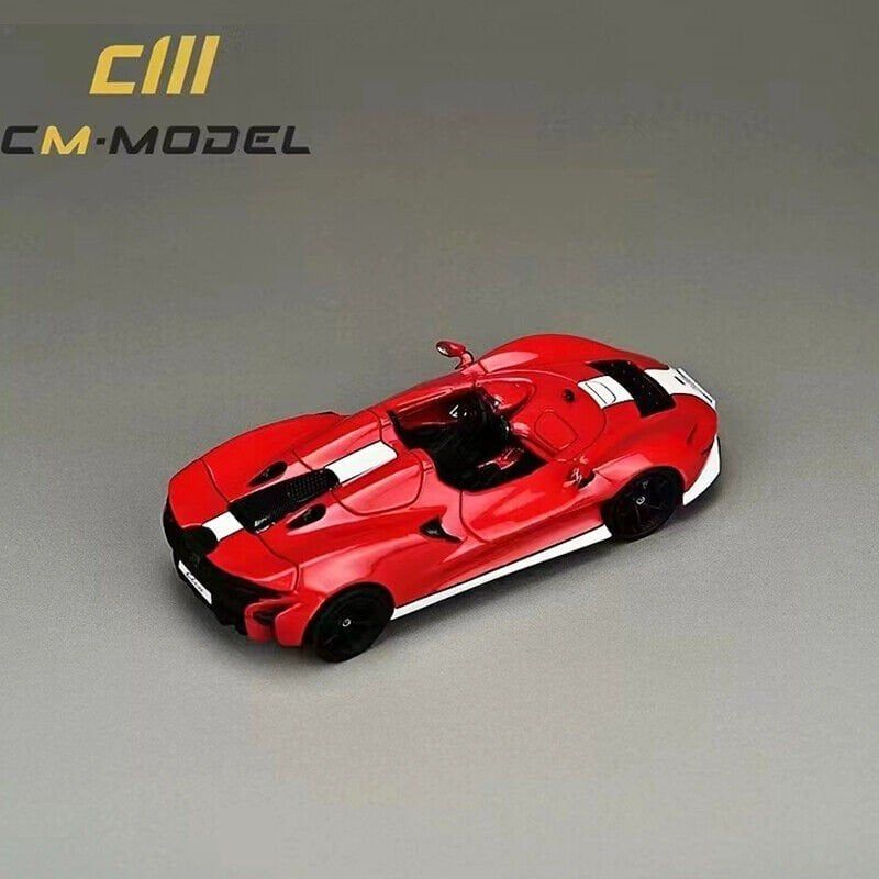  Mô hình xe Mclaren Elva open top the tail white-red có bánh thay thế tỉ lệ 1:64 CM Models 