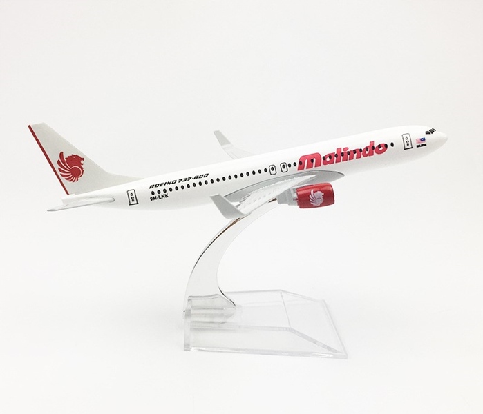  Mô hình máy bay Malindo 9M LNK Boeing B737 16cm MB16045 