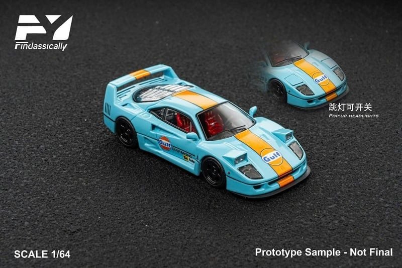  Mô hình xe Ferrari F40 Gulf racing tỉ lệ 1:64 Fy model Finclassically OT64239 