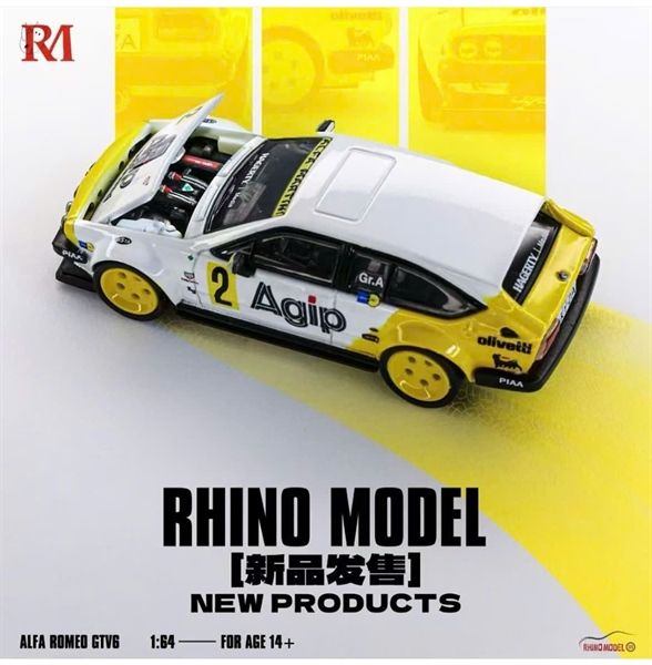  Mô hình xe Alfa Romeo GTV6 tỉ lệ 1:64 Rhino model RM OT64413 