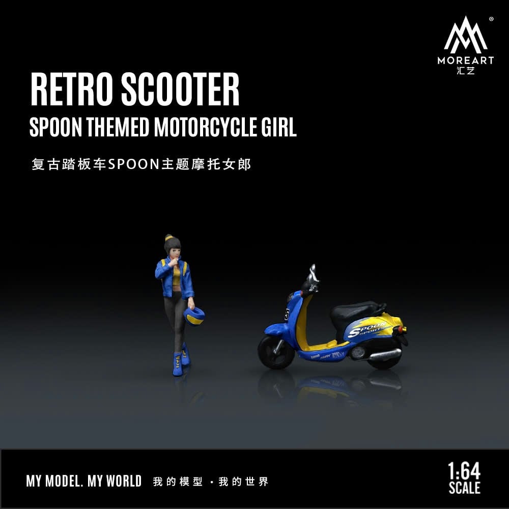  Mô hình xe Volkswagen T1 - Scooter SPOON series tỉ lệ 1:64 Time micro/ More Art MO222122 - TM643921 