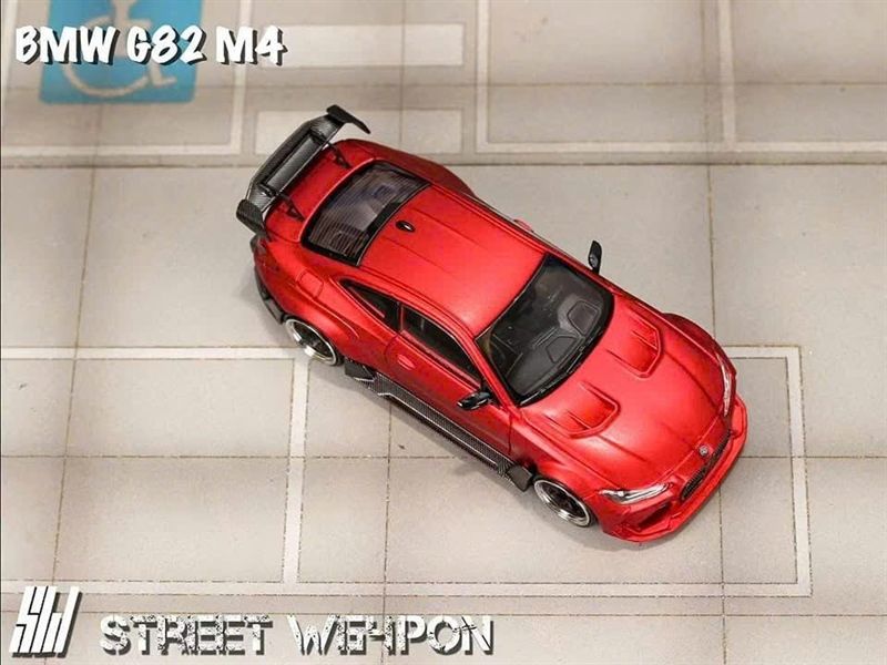  Mô hình xe BMW G82 M4 Wide-Body Modified limited 500pcs tỉ lệ 1:64 Street weapon OT64407 