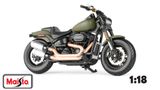  Mô hình Harley Davidson 2022 Fat Bob 114 army 1:18 Maisto MT035 