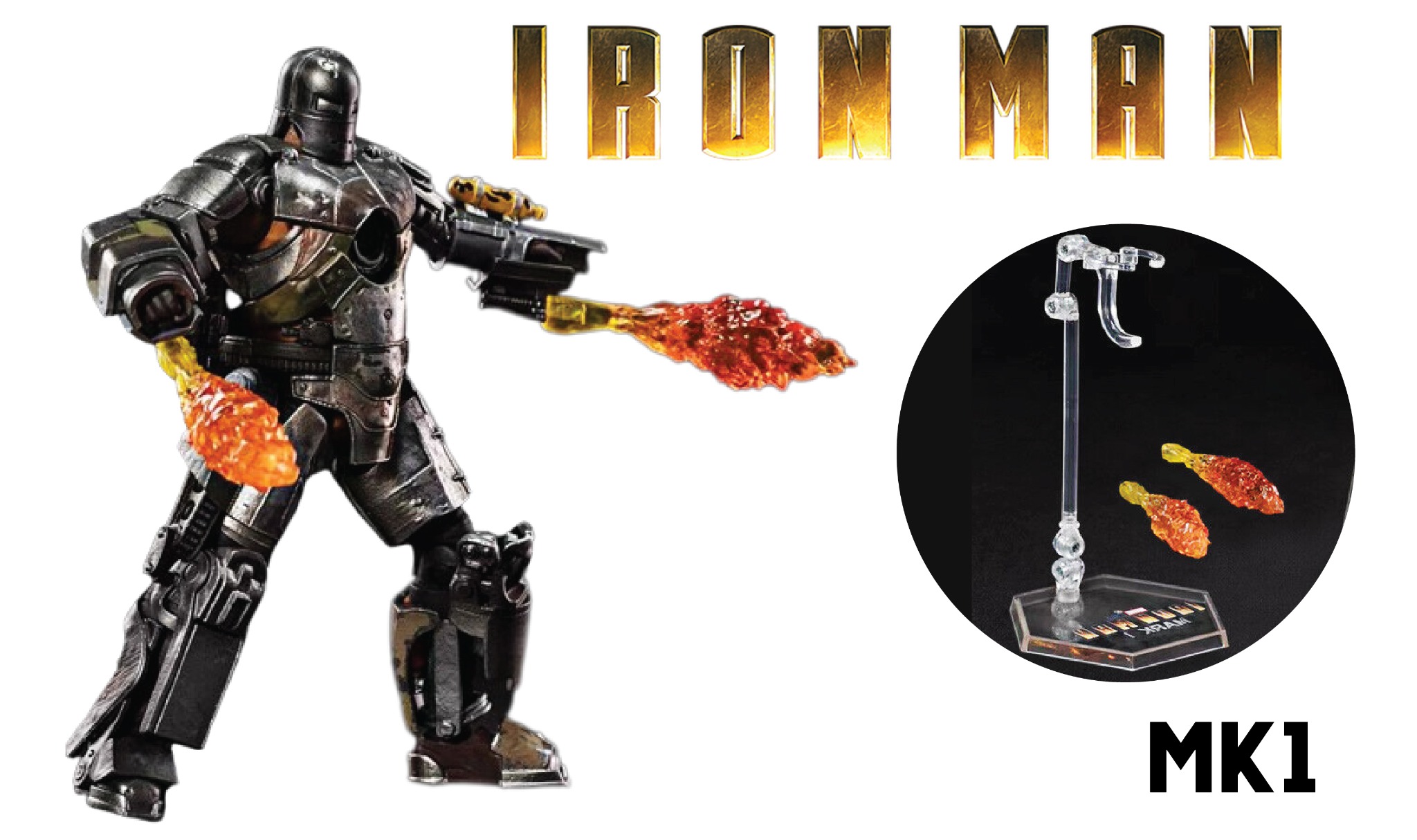  Mô hình nhân vật Marvel Iron man người sắt MK1 Mark I SHF tỉ lệ 1:10 18CM ZD Toys FG262 