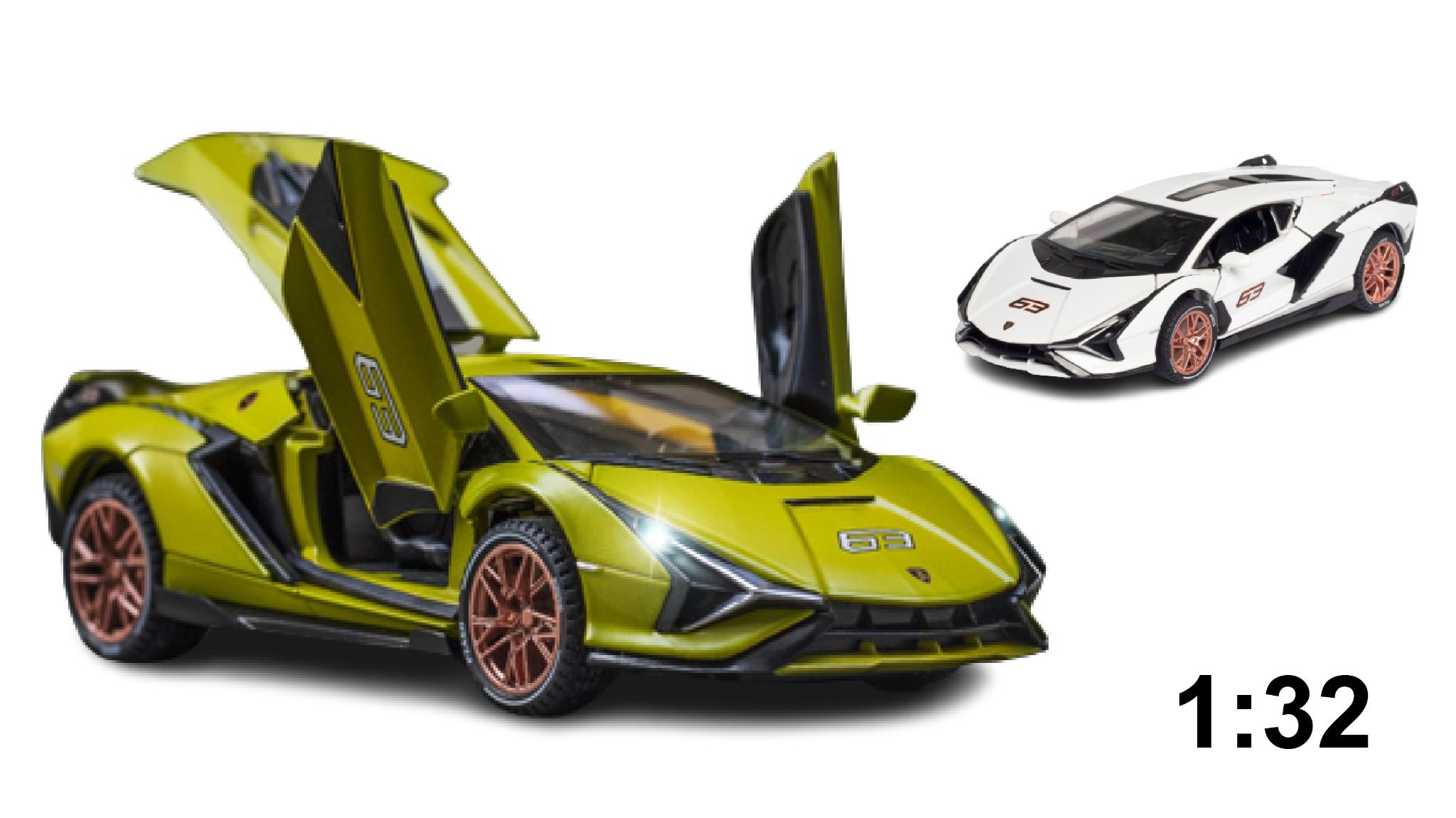  Mô hình xe Lamborghini Sian Rambo Flash tỉ lệ 1:32 Alloy Model OT309A 