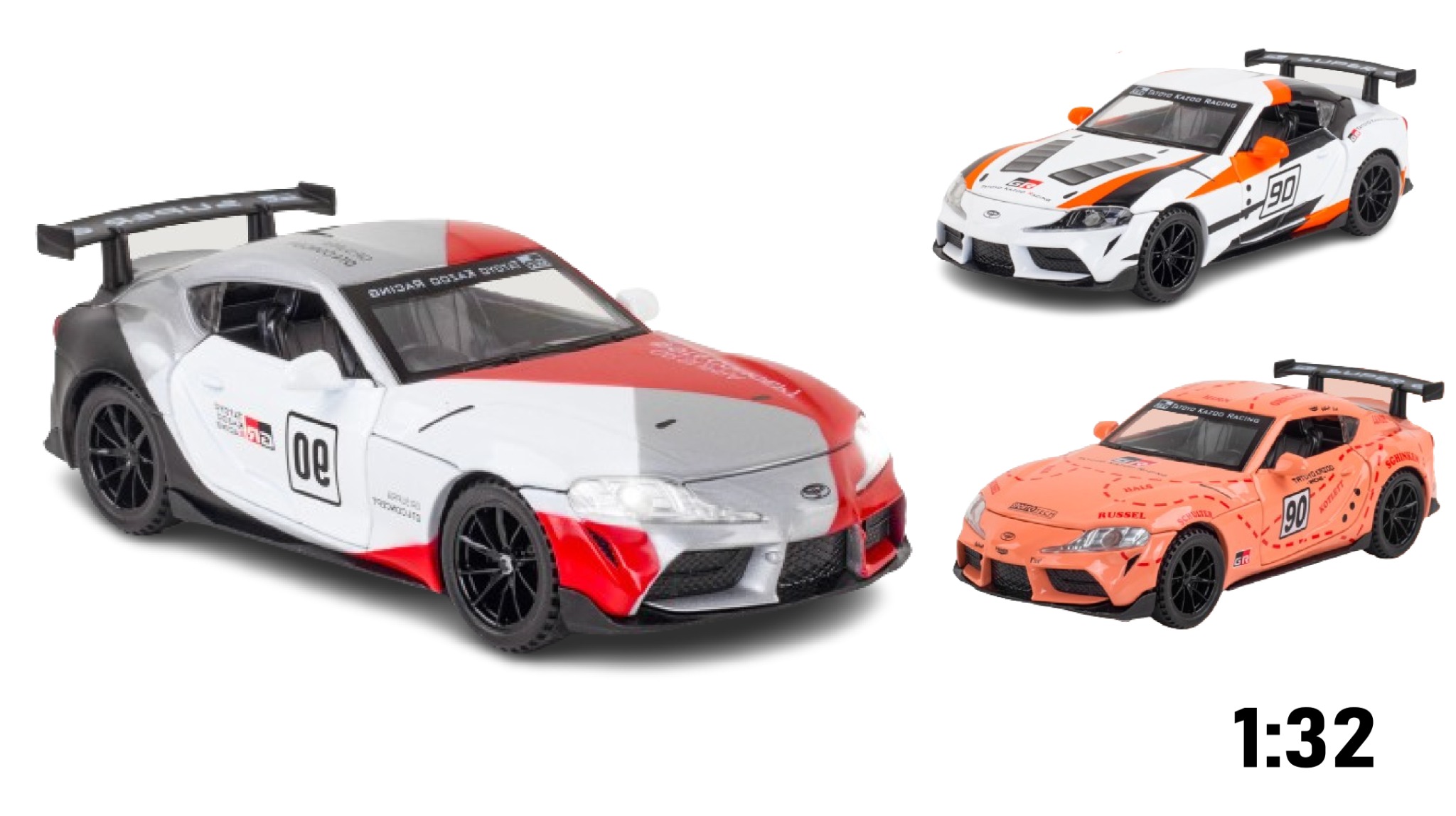  Mô hình xe Toyota Supra GT4 full open có âm thanh - đèn tỉ lệ 1:32 XHD OT450 