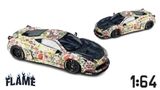  Mô hình xe Ferrari 458GT LBWK giới hạn 199pcs 1:64 Flame Model Resin OT64335 