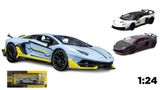  Mô hình xe Lamborghini Aventador Svj63 đánh lái được full open 1:24 CCA 68269K 8008 