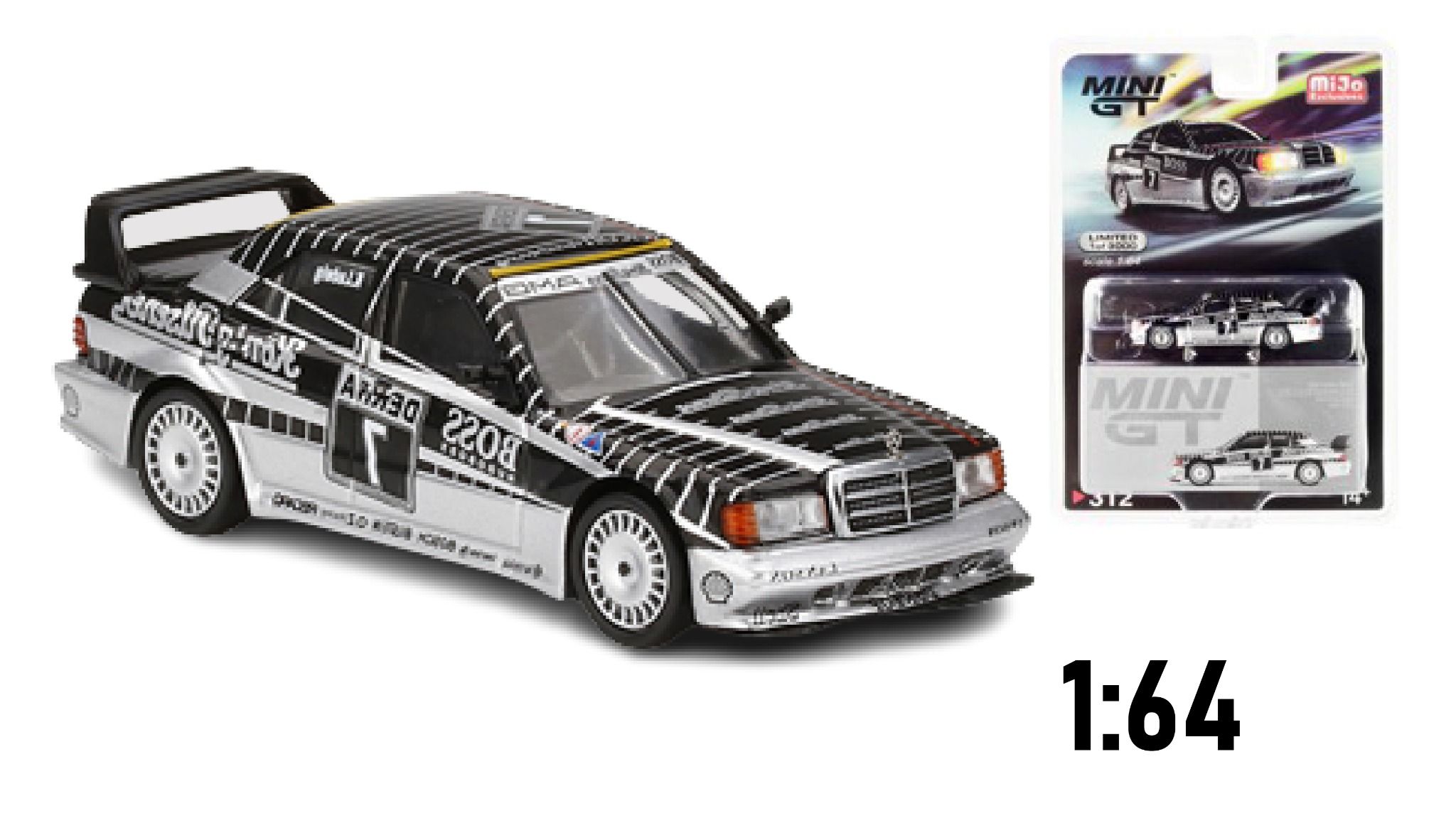  Mô hình xe Mercedes Benz AMG 190e 2.5-16 1990 1:64 Minigt 