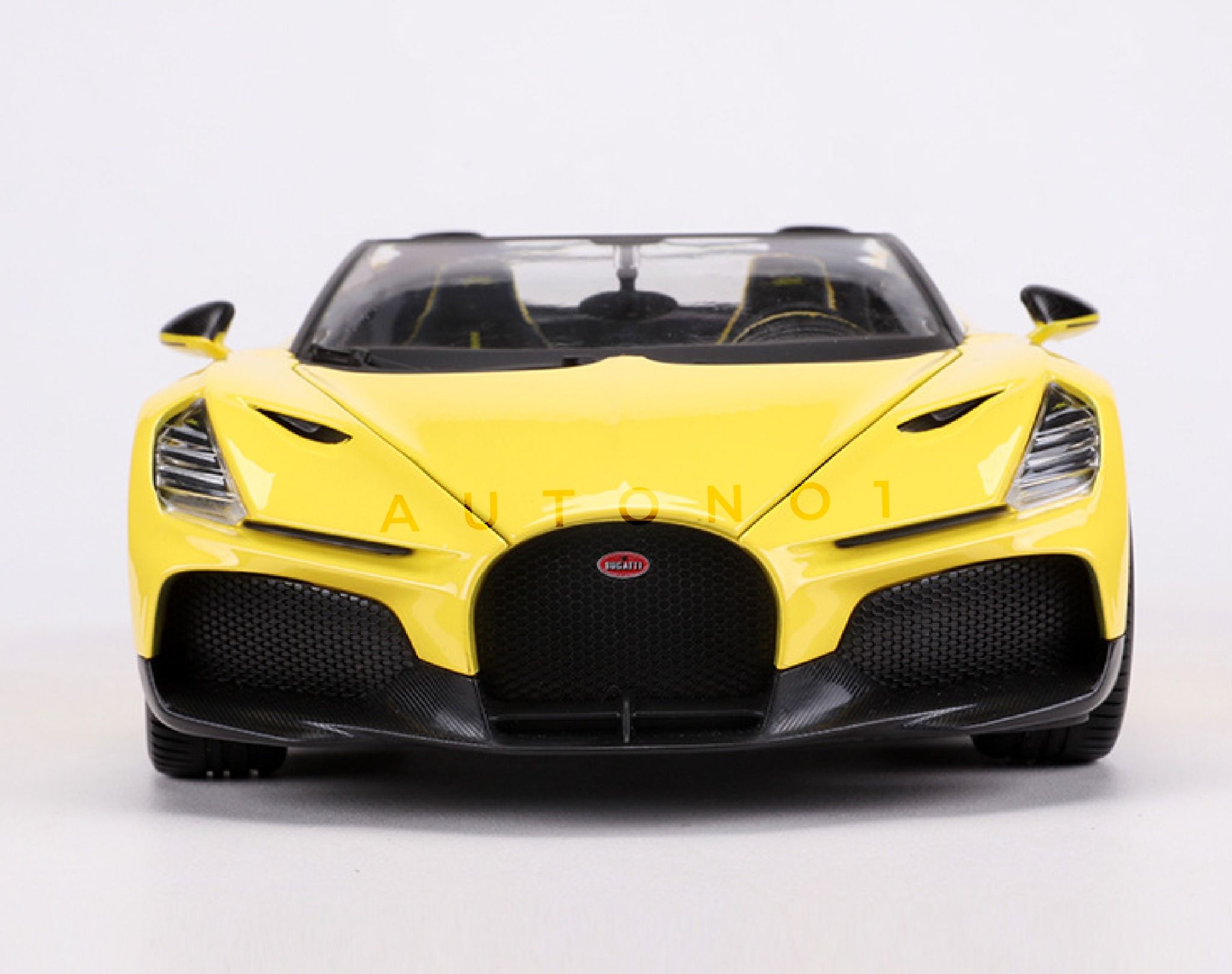  Mô hình xe Bugatti Mistral Yellow open top full open - đánh lái được tỉ lệ 1:18 Bburago18-11051 OT18008 
