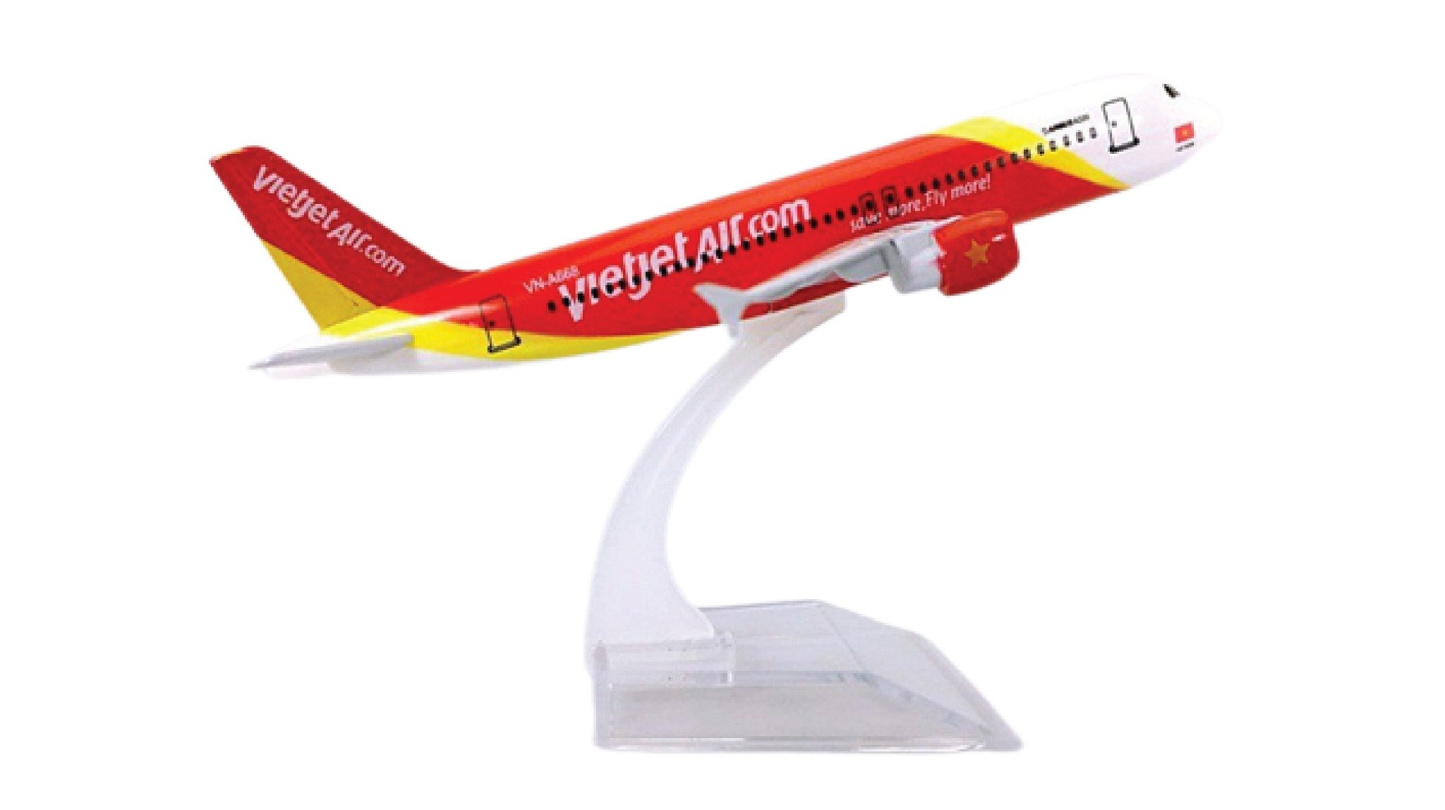  Mô hình máy bay VietJet Air VN-A668 Airbus A320 16cm MB16139 