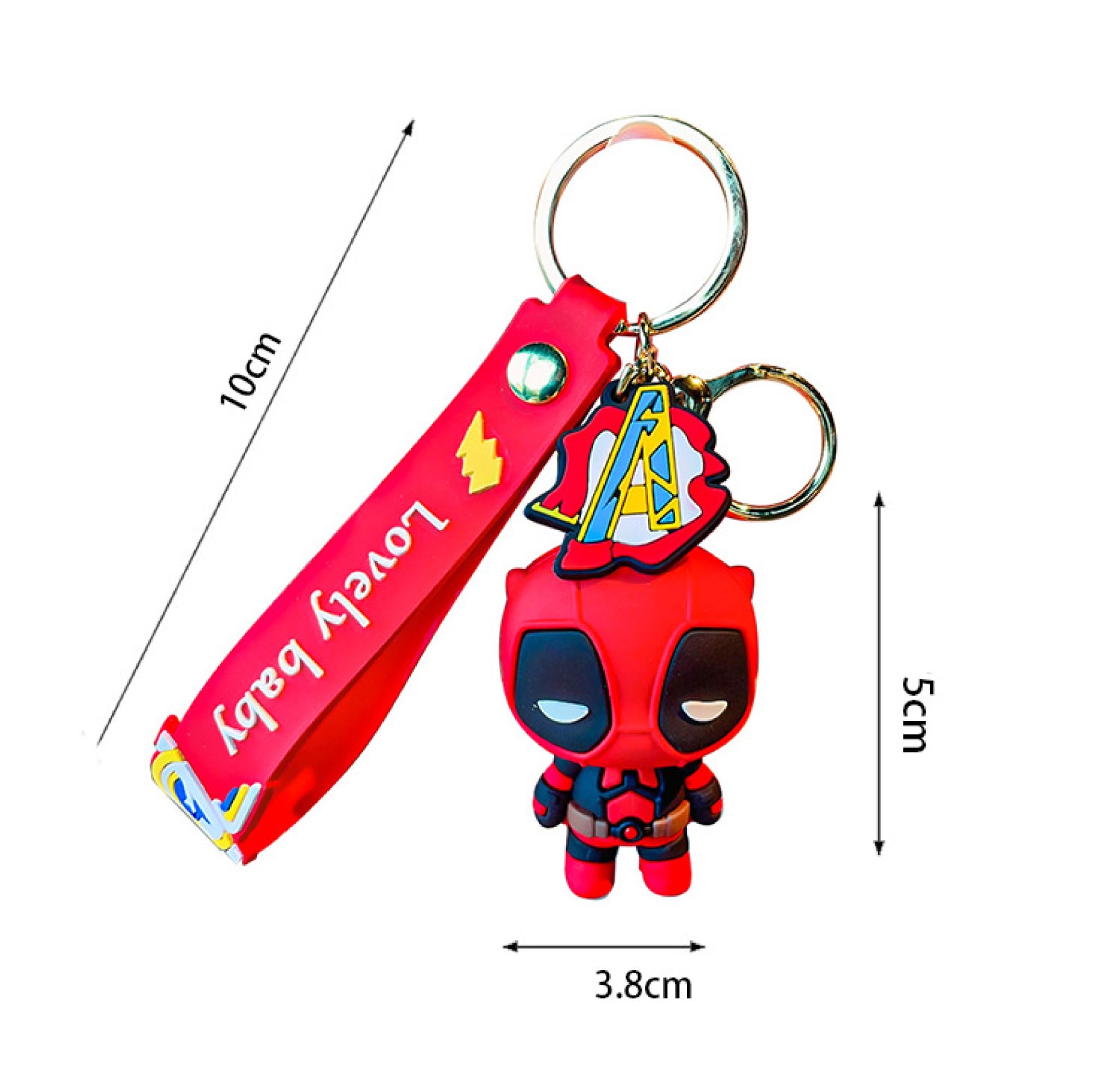  Móc khóa nhựa dẻo - silicon siêu anh hùng Marvel Deadpool Avengers MK007 