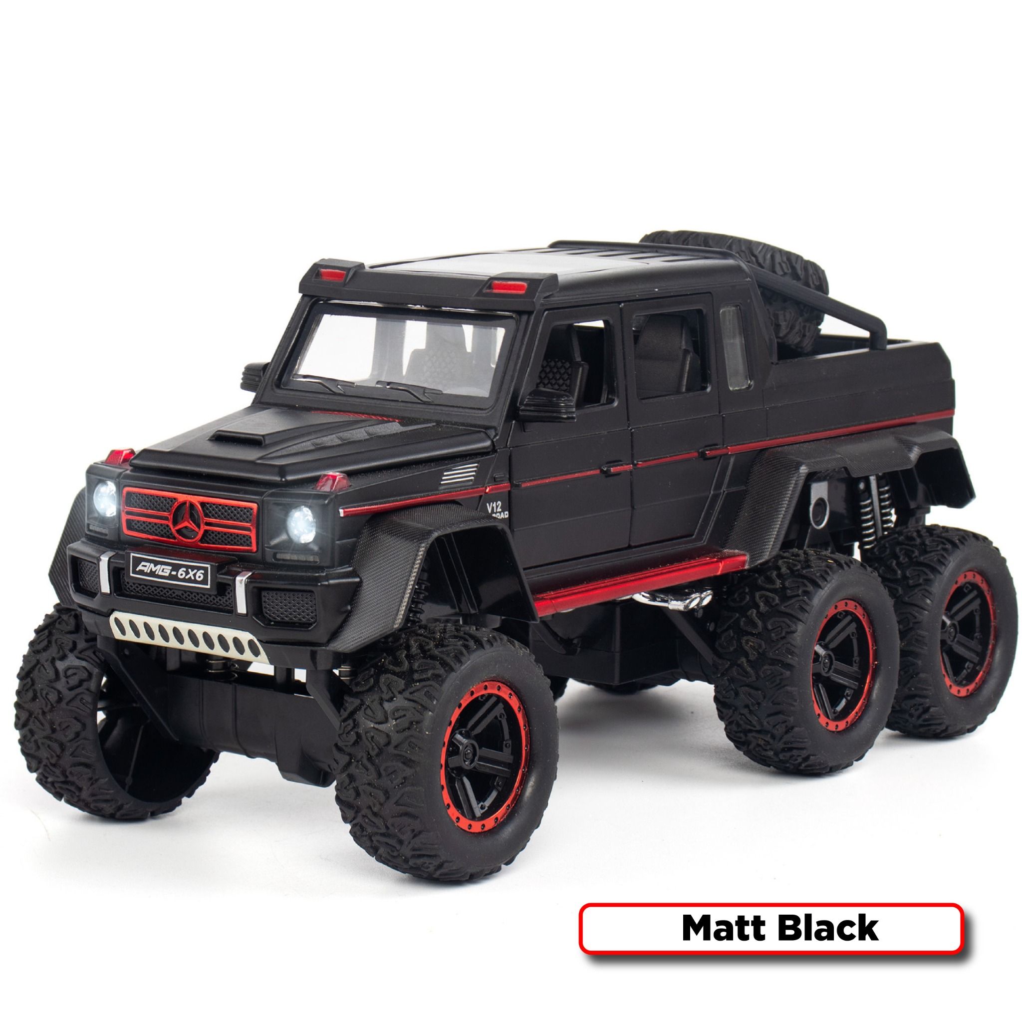  Mô hình xe ô tô Mercedes-Benz G63 V12 Off Road 6x6 full open tỉ lệ 1:22 Chezhi OT376 