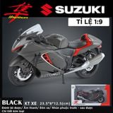  Mô hình xe Suzuki Hayabusa 1300 tỉ lệ 1:9 Huayi Alloy MT09004 