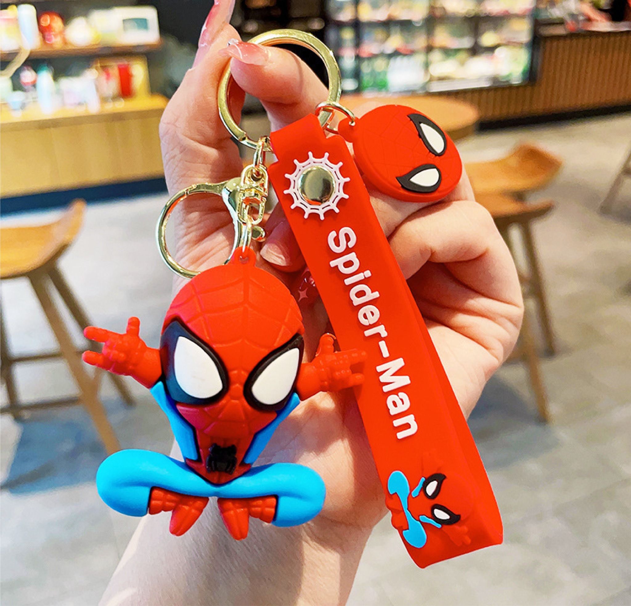  Móc khóa nhựa dẻo - silicon siêu anh hùng Marvel người nhện Spider-man MK004 