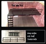  Hộp trưng bày gỗ 2 tầng garage xe tỉ lệ 1:24 - có đèn - có mica 31x26x20cm PK390 771240 