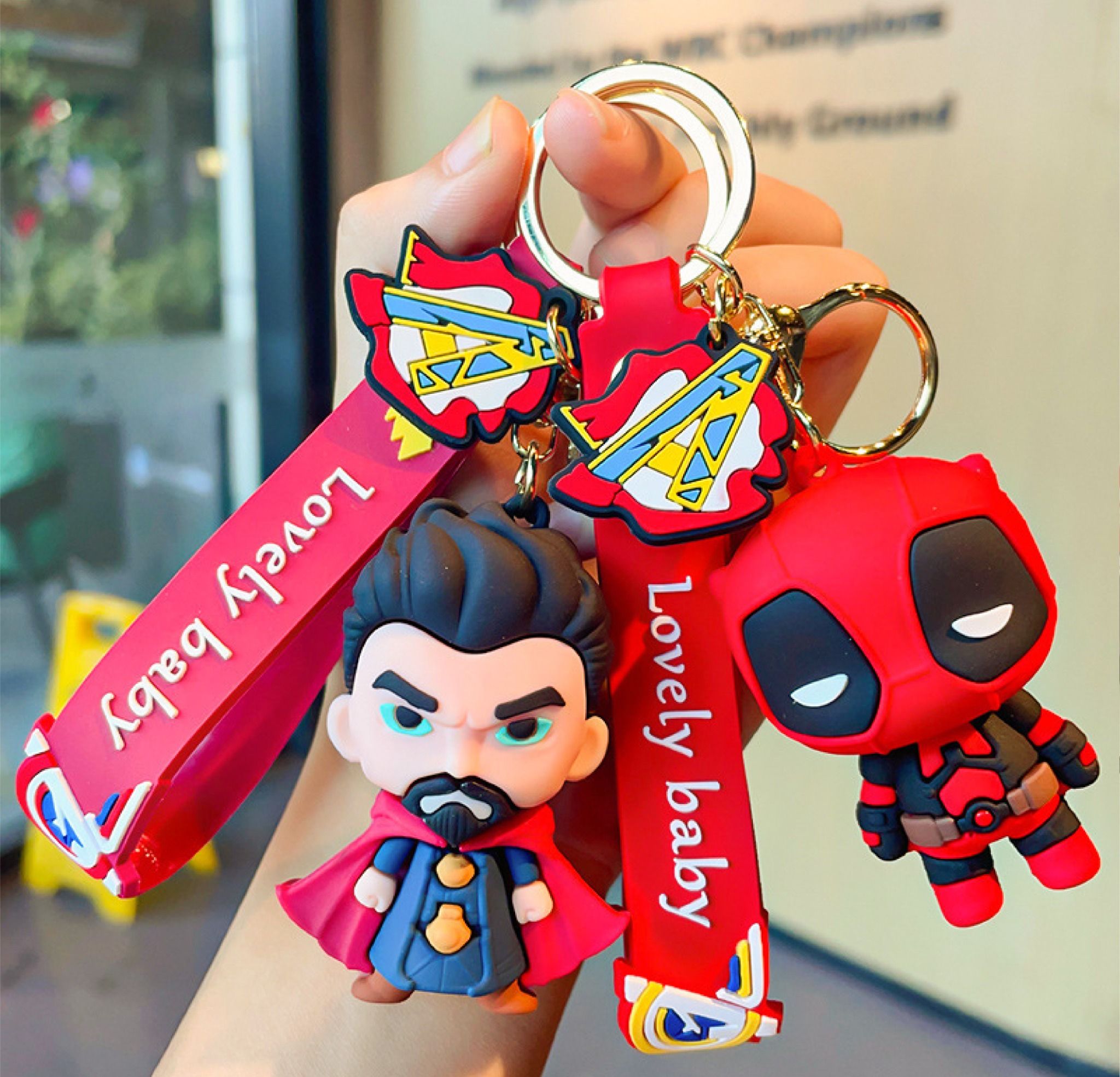  Móc khóa nhựa dẻo - silicon siêu anh hùng Marvel Deadpool Avengers MK007 