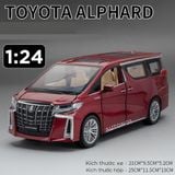  Mô hình xe Toyota Alphard 2022 full open - full kính - đánh lái được tỉ lệ 1:24 Metal Model OT441 