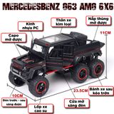  Mô hình xe ô tô Mercedes-Benz G63 V12 Off Road 6x6 full open tỉ lệ 1:22 Chezhi OT376 