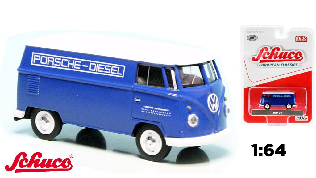 MÔ HÌNH XE VOLKSWAGEN PANEL T1 1:64 SCHUCO - BLUE