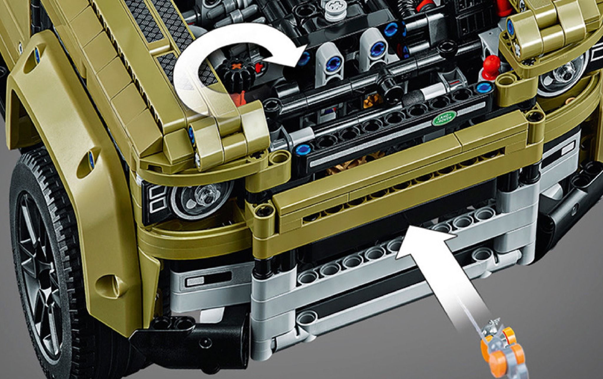  Mô hình xe ô tô lắp ghép Land Rover Defender 2573 pcs tỉ lệ 1:5 non lego LG017 