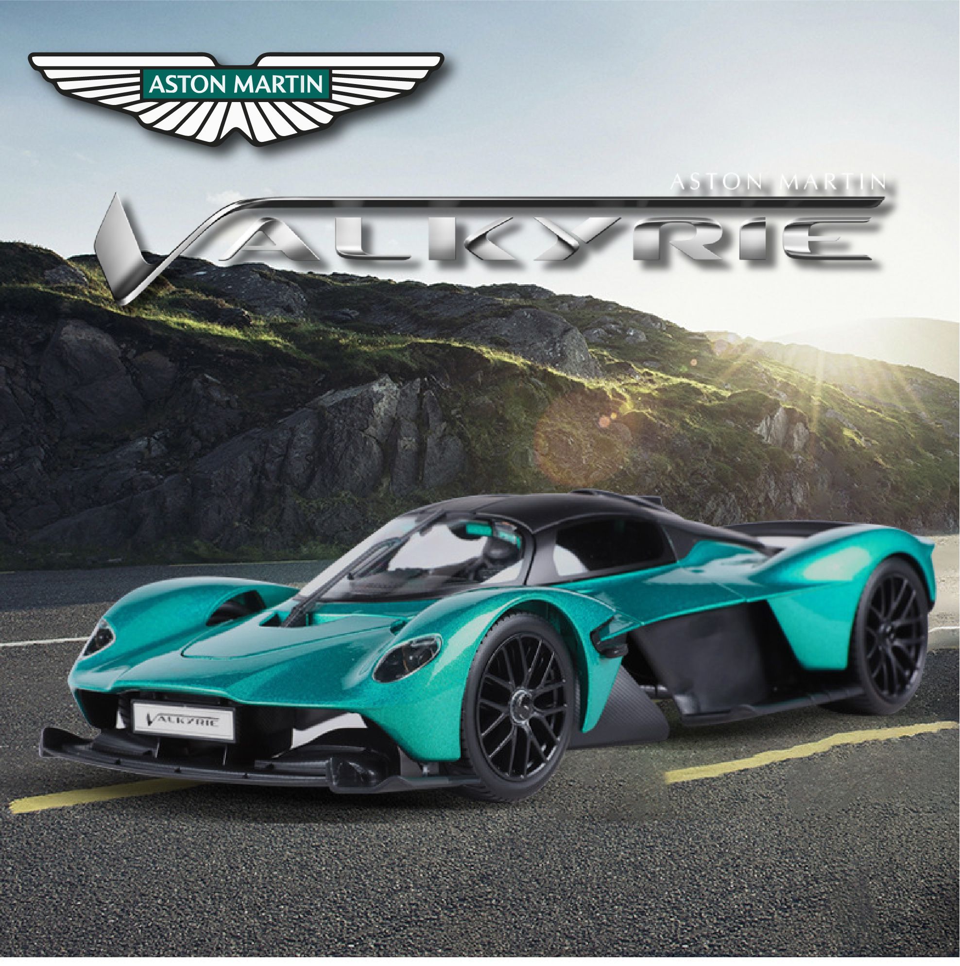  Mô hình xe Aston Martin Valkyrie 2022 Green 1:18 Maisto 31465 GN OT18021 