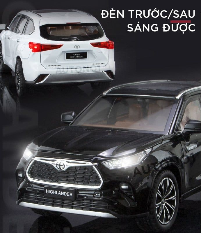  Mô hình xe Toyota Highlander đánh lái được full open tỉ lệ 1:24 Jinlifang OT045 