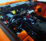  Mô hình xe ô tô lắp ghép Porsche 911 Gt3 RS Orange 2758 pcs tỉ lệ 1:8 LG024 