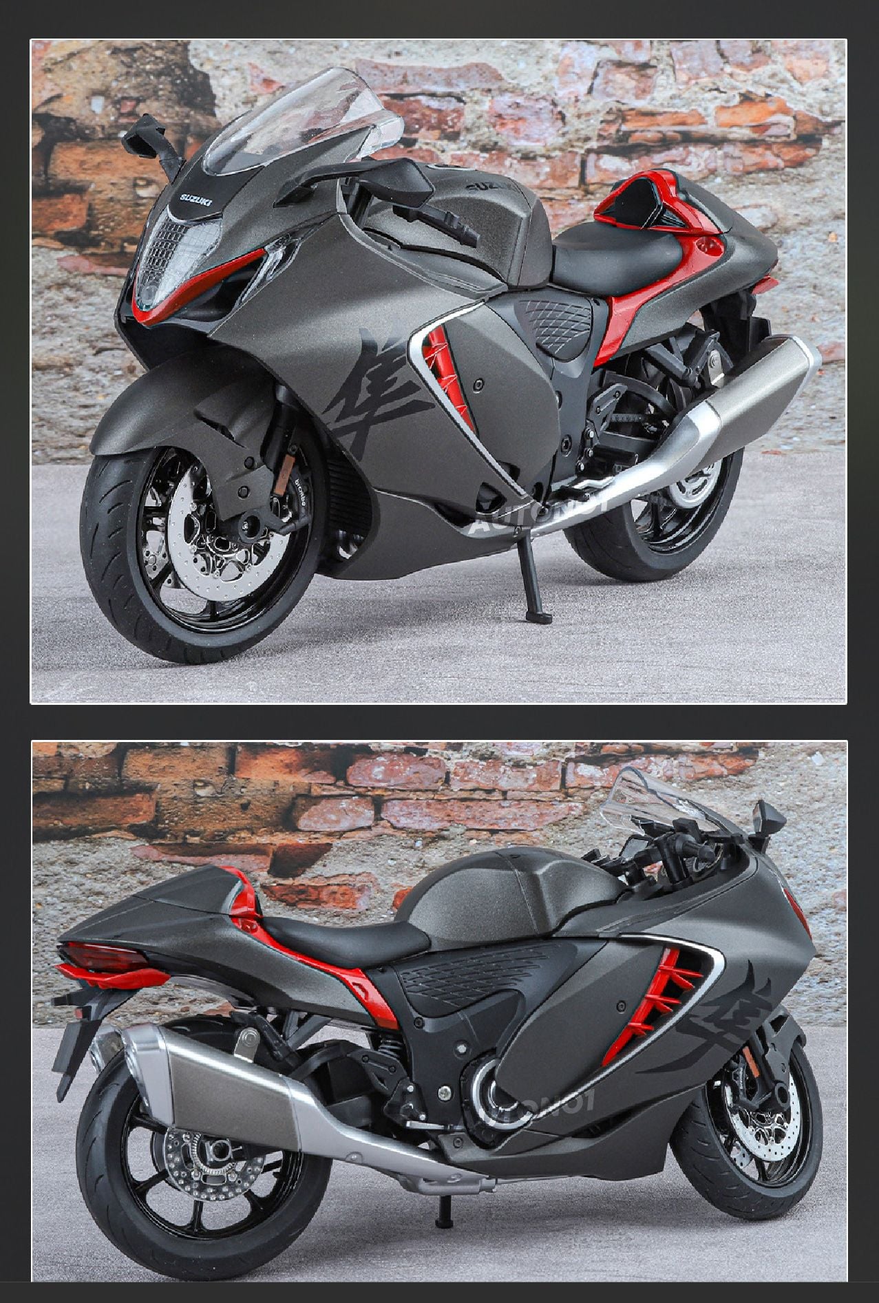  Mô hình xe Suzuki Hayabusa 1300 tỉ lệ 1:9 Huayi Alloy MT09004 