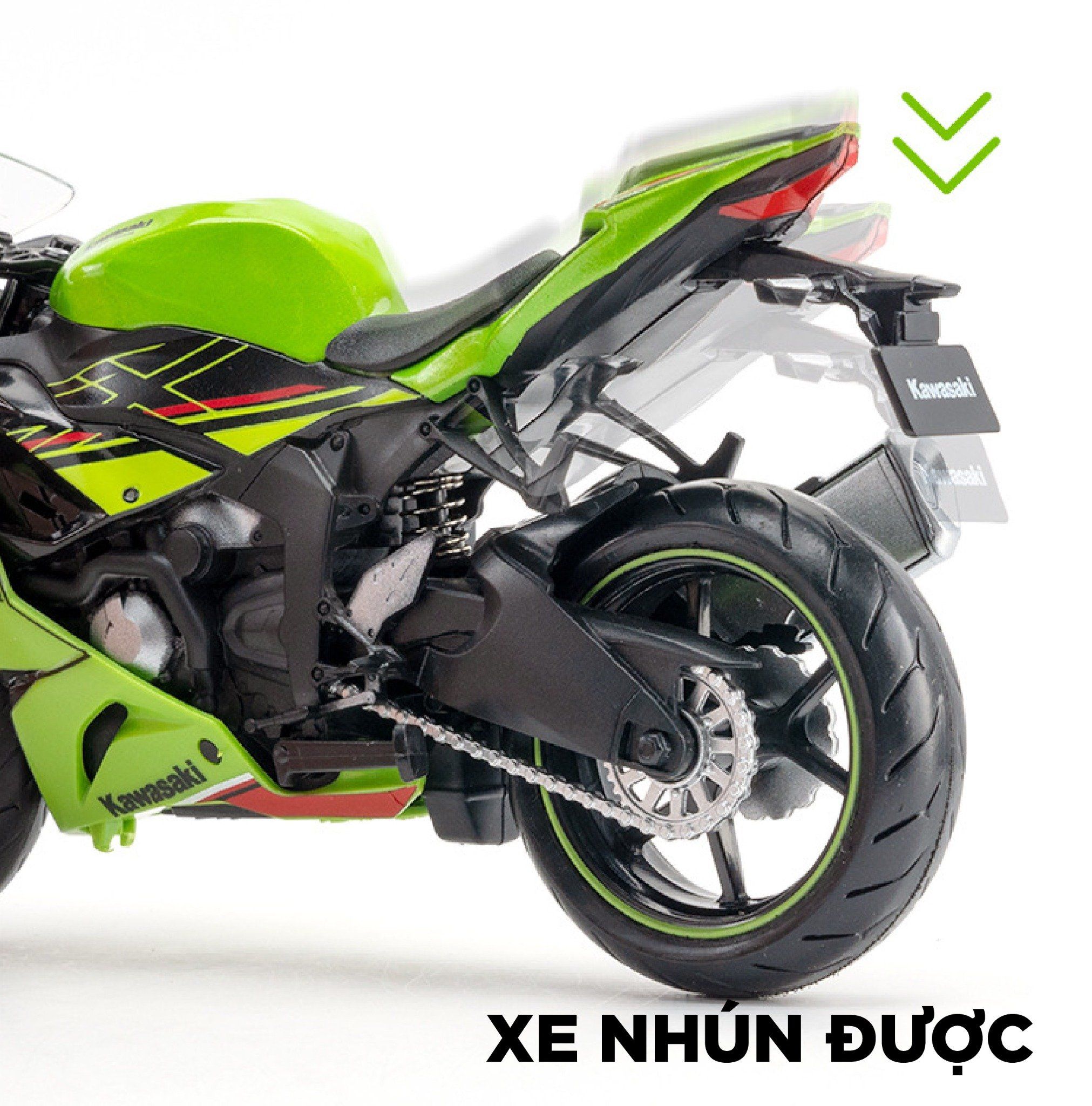  Mô hình xe Kawasaki Ninja ZX-6R 1:12 Makeda Model MT067 