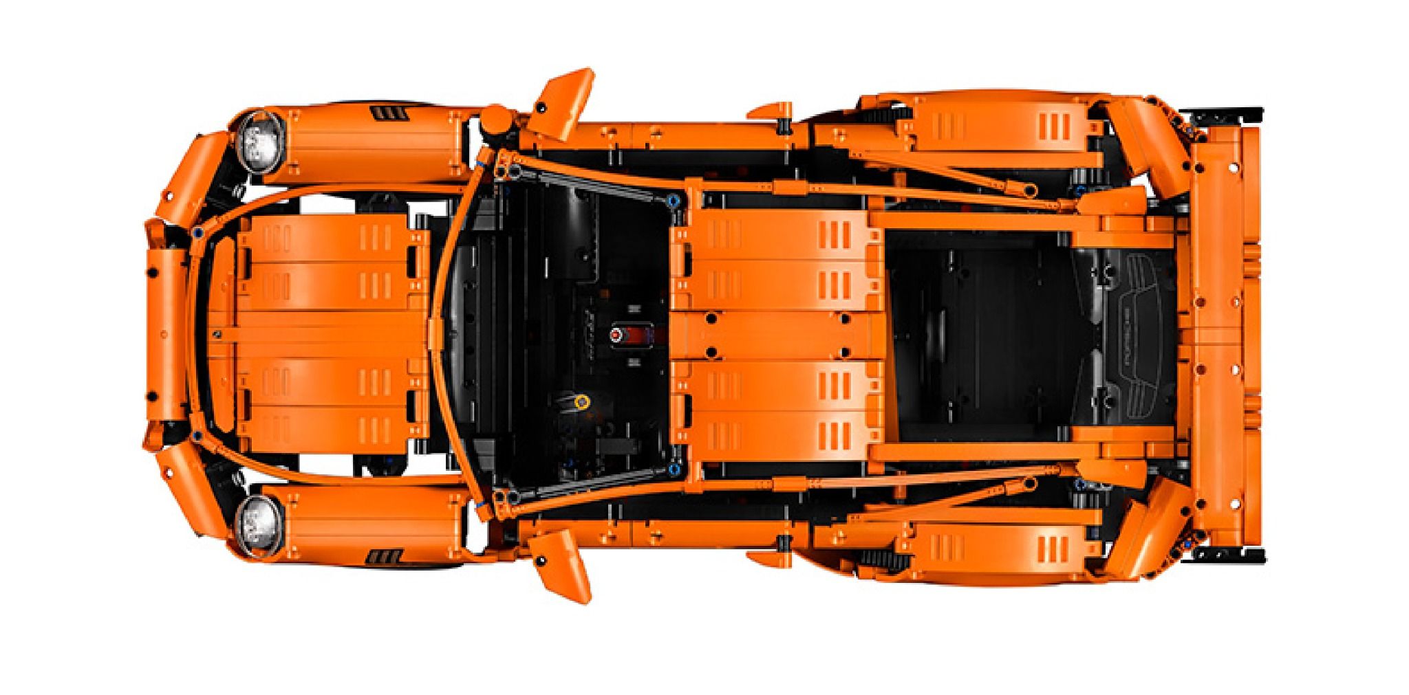  Mô hình xe ô tô lắp ghép Porsche 911 Gt3 RS Orange 2758 pcs tỉ lệ 1:8 LG024 