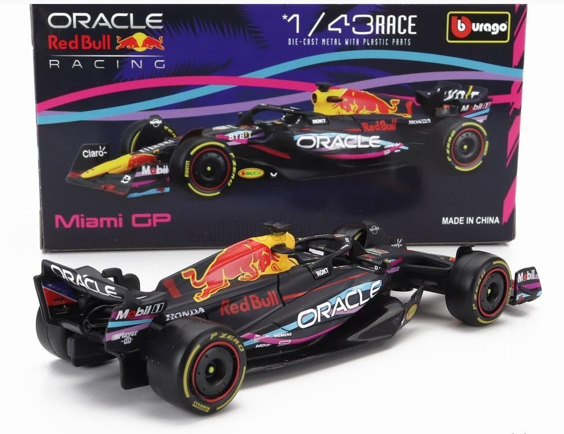  Mô hình xe đua F1 Formula Honda Red bull 2023 RB19 Miami GP #1 - #11 tỉ lệ 1:43 Bburago OT421 