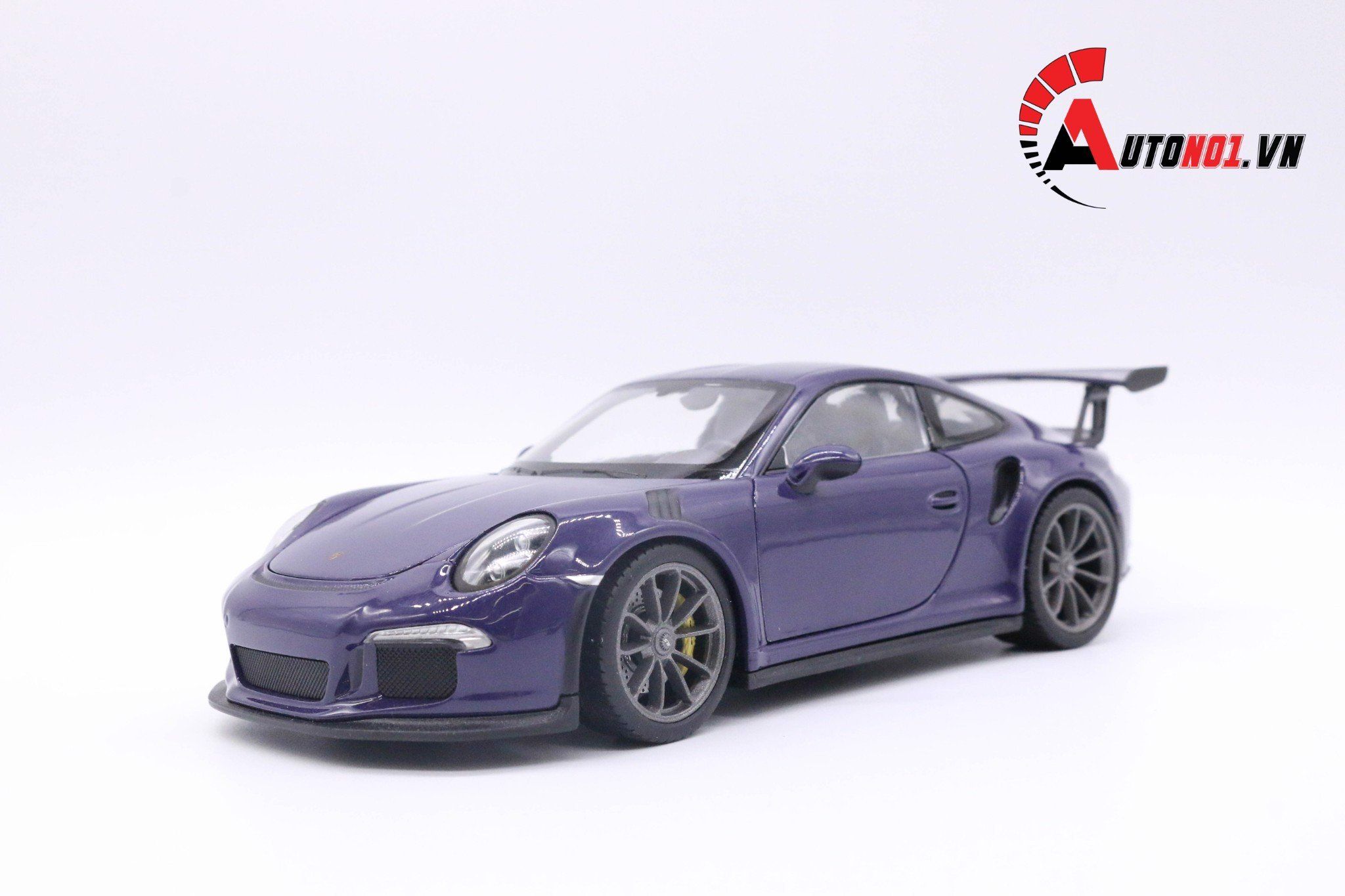  Mô hình xe Porsche 911 GT3 RS 2016 mở được hai cửa,capo trước, đánh lái được 1:24 Welly 5386 