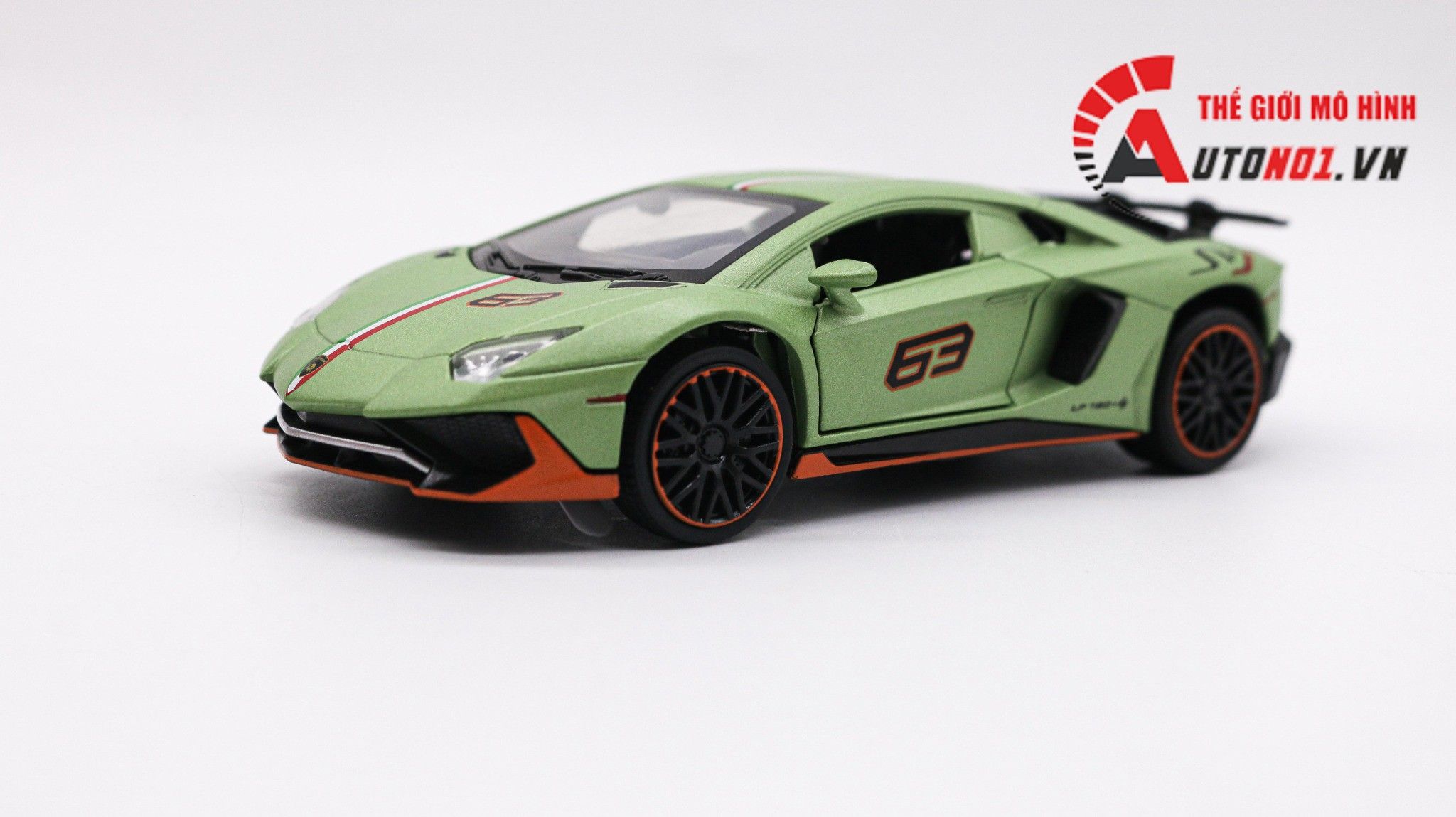  Mô hình xe Lamborghini Aventador LP780-4 SVJ tỉ lệ 1:32 Miniauto OT307 