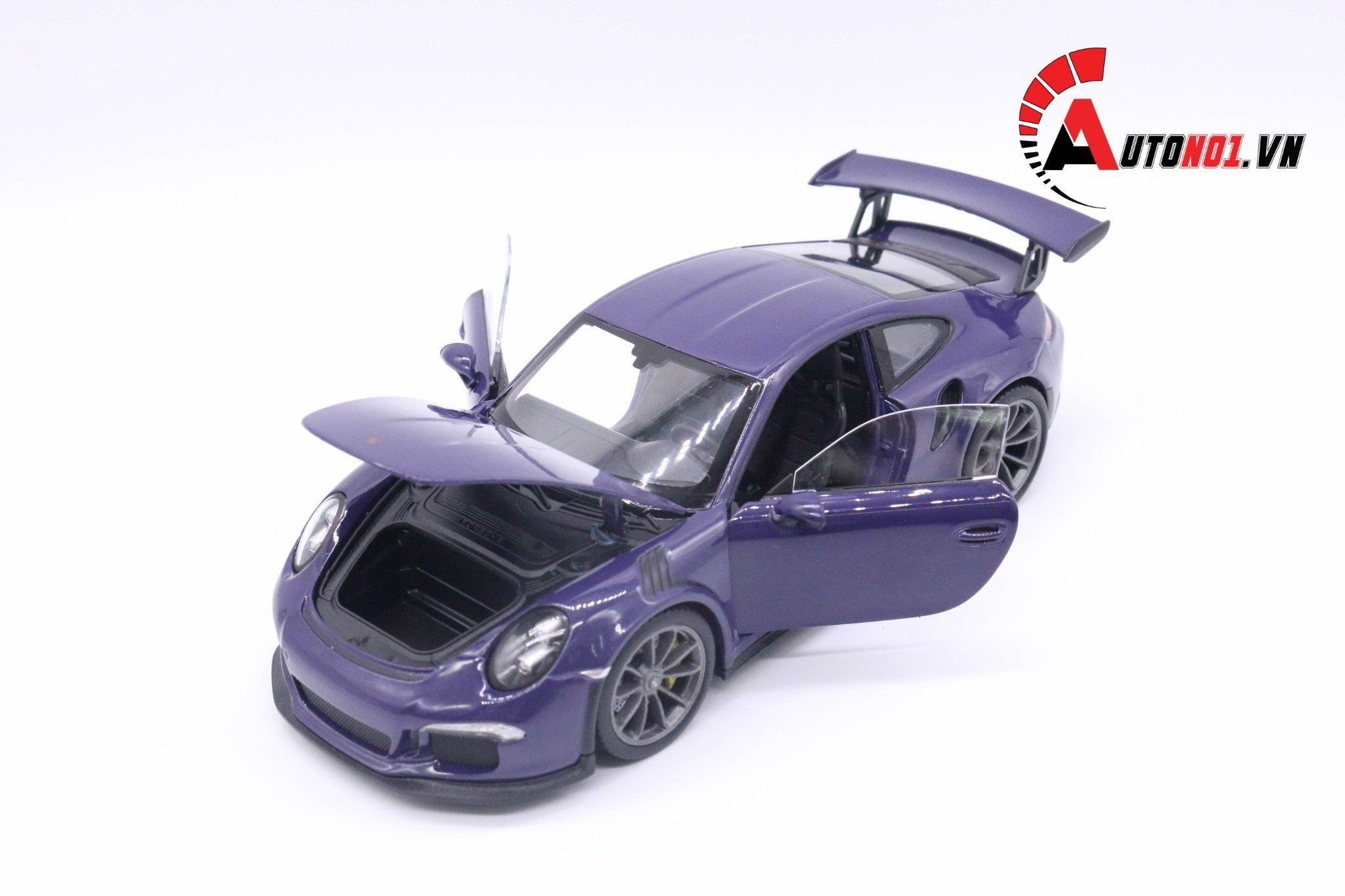  Mô hình xe Porsche 911 GT3 RS 2016 mở được hai cửa,capo trước, đánh lái được 1:24 Welly 5386 